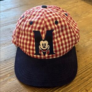 Disney Store Mickey Mouse Houndstooth Baseball Cap Hat Adjustable Snapback NWOT